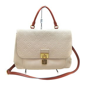 Louis Vuitton Marignan Leather Bag Empreinte White